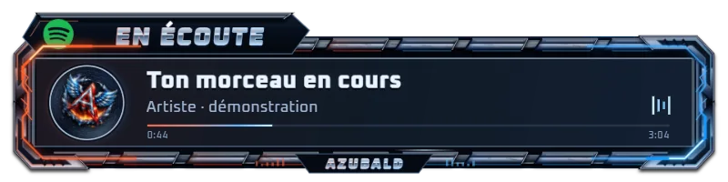 Widget de musique — affichage de démonstration